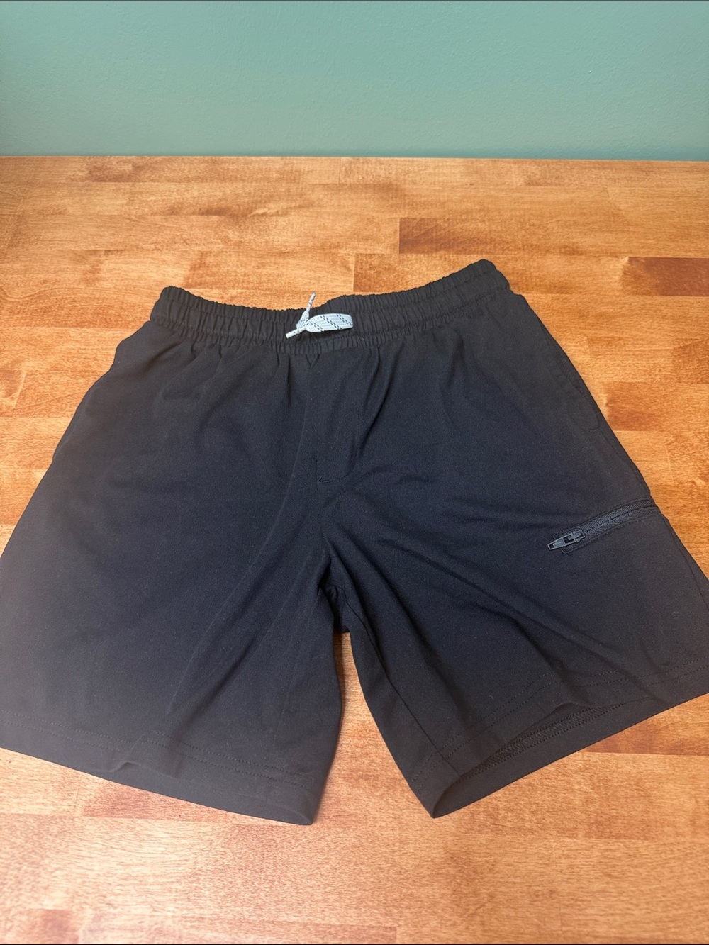 Athletic works black boys athletic shorts, size 8 GUC